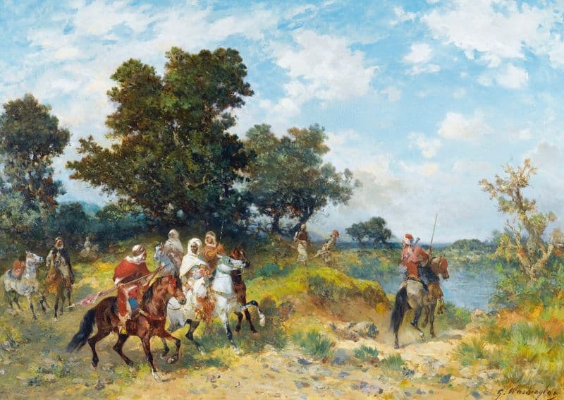 Cavaliers Arabes as a canvas print