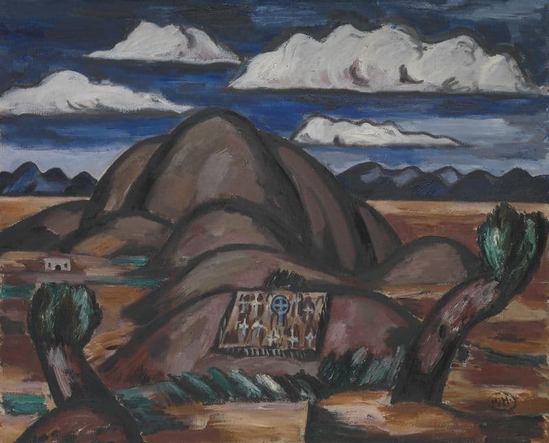 Cemetery, New Mexico as a canvas print