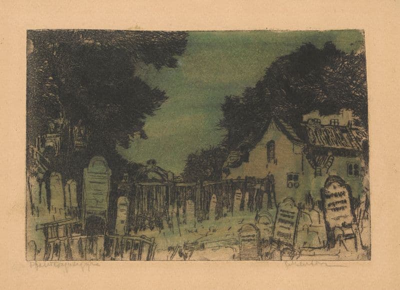 Cemetery as a canvas print