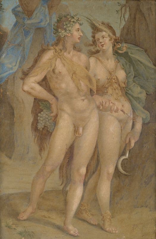 Ceres And Bacchus as a canvas print