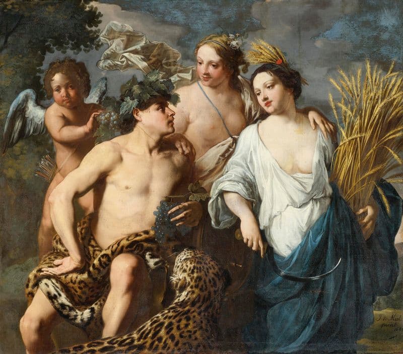 Ceres, Bacchus And Venus as a canvas print