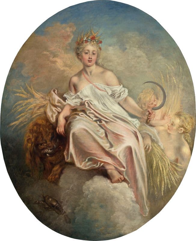 Ceres (Summer) (C. 1717-1718) as a canvas print
