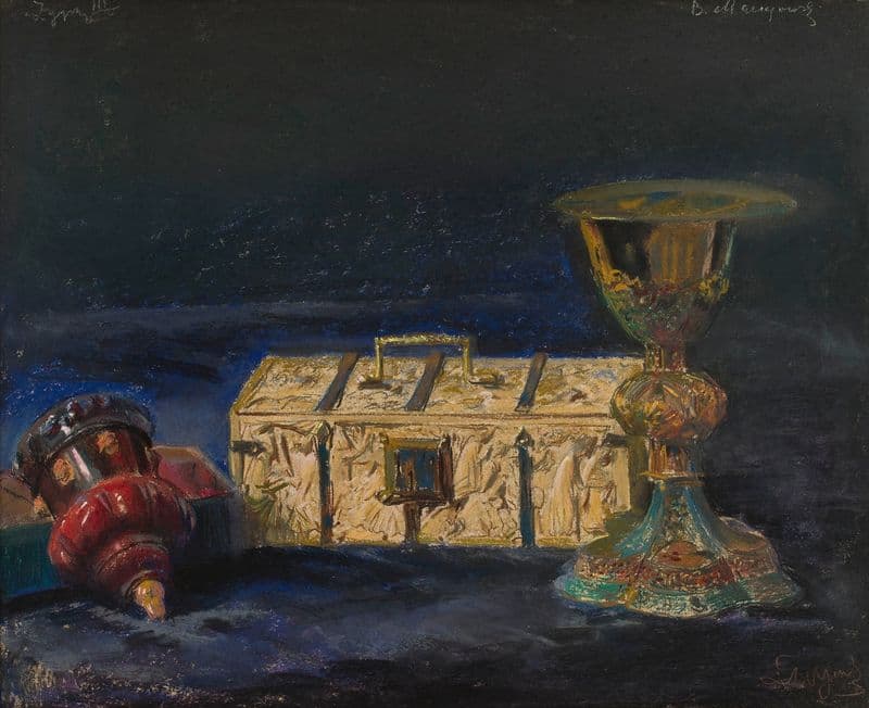 Chalice of Bishop Maciejowski, so-called box of Queen Jadwiga and cup “made by King Sigismund III” as a canvas print