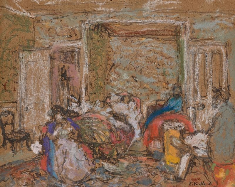 Chambre à Amfréville, Madame Hessel souffrante as a canvas print