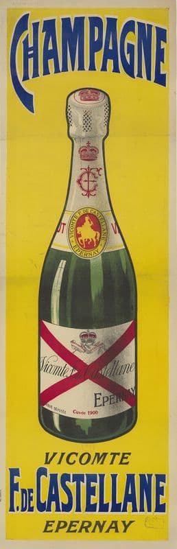 Champagne Vicomte F. de Castellane. Epernay as a canvas print