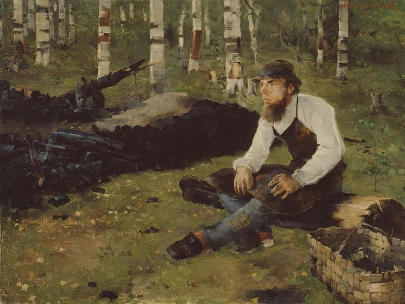 Charcoal Burner as a canvas print