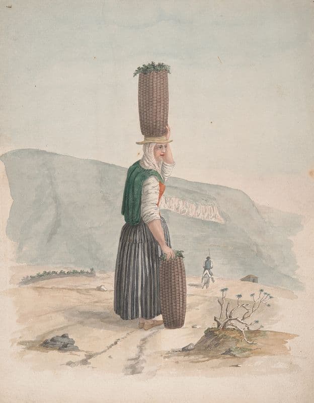 Charcoal Seller, Tenerife as a canvas print