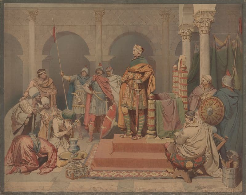 Charlemagne receives Moorish embassy (19th century) as a canvas print