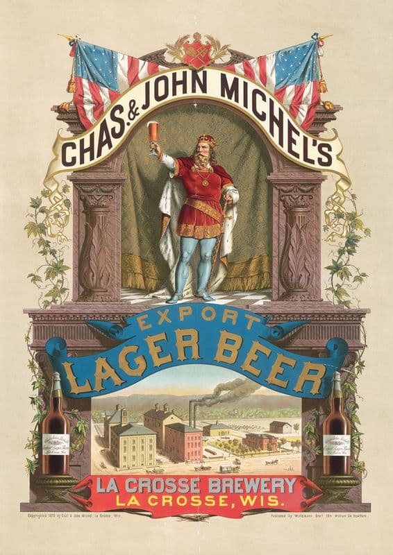 Chas. & John Michel’s export lager beer, La Crosse brewery, La Crosse, Wis. as a canvas print