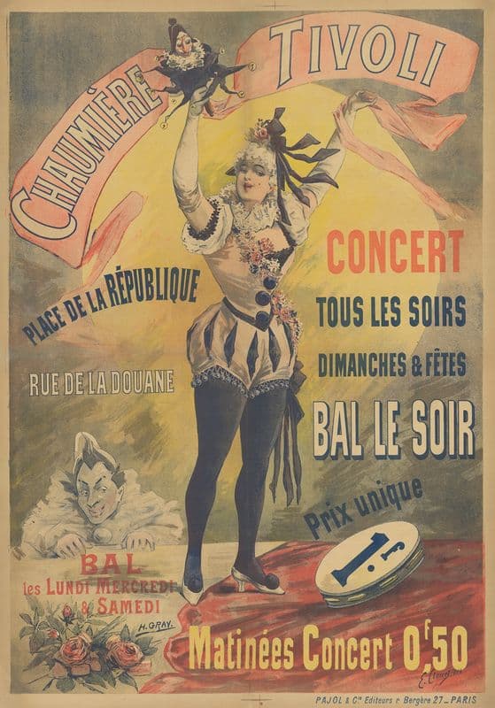 Chaumère Tivoli. Concert tous les soirs. bal (1890-1900) as a canvas print