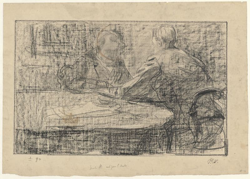 Chess players: the father (F.A.) and brother (C.) of Floris Verster as a canvas print