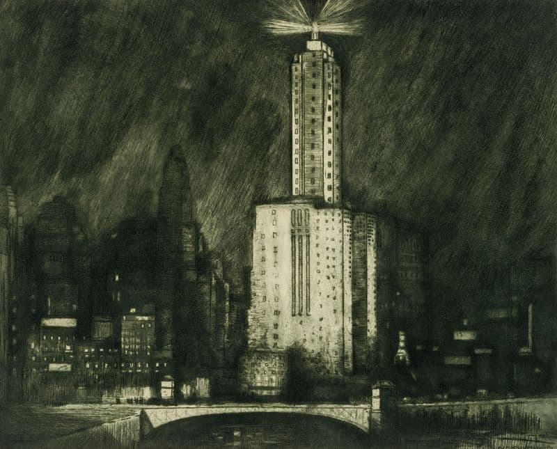 Chicago, the Wacker Drive as a canvas print