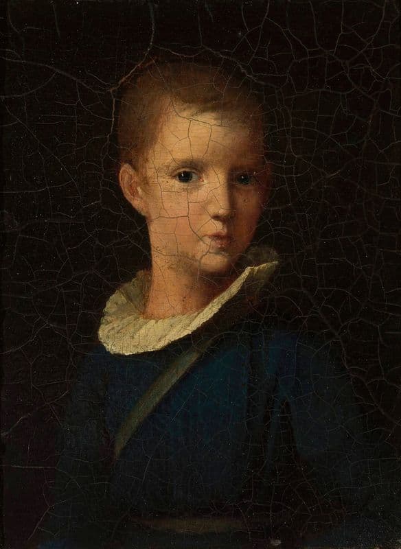 Childhood portrait of Artur Potocki as a canvas print