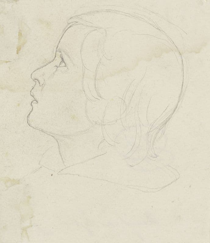 Child’s head (ca. 1840) as a canvas print