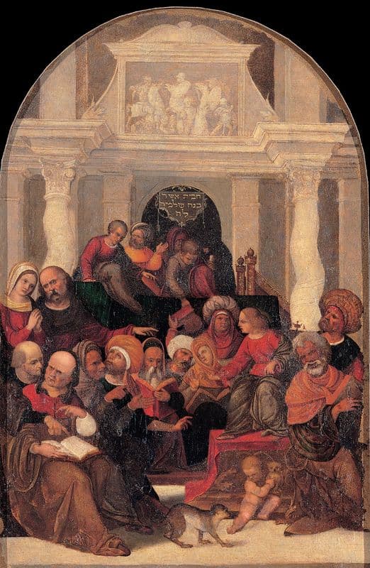 Christ among the doctors as a canvas print