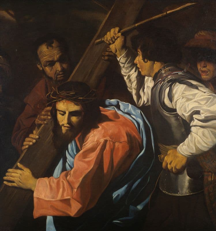 Christ Being Led To Calvary as a canvas print
