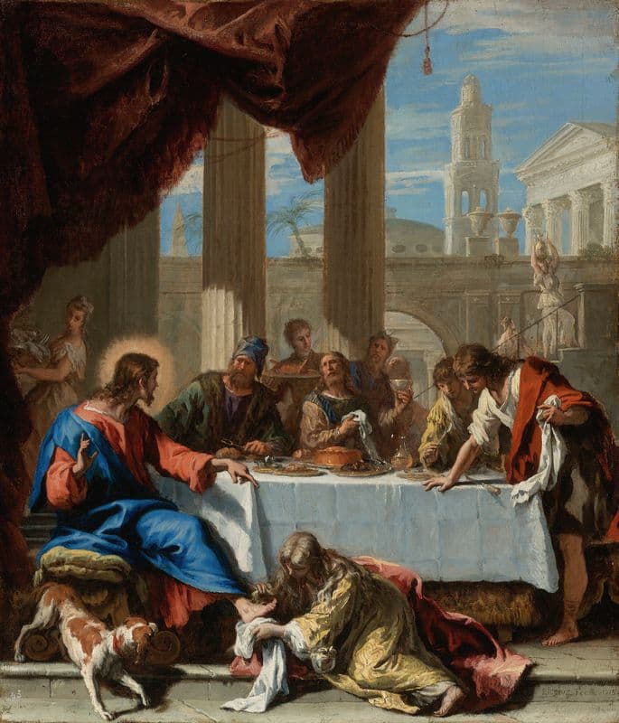 Christ In The House Of Simon as a canvas print