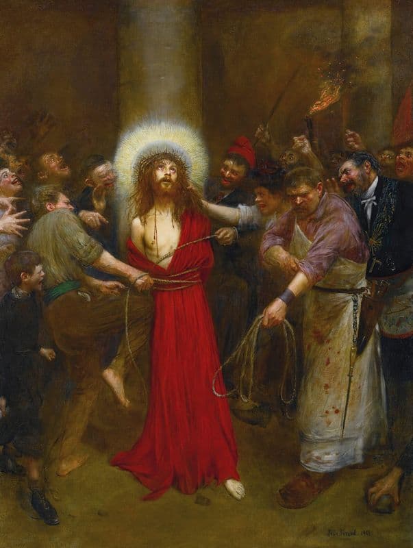 Christ Lié À La Colonne as a canvas print