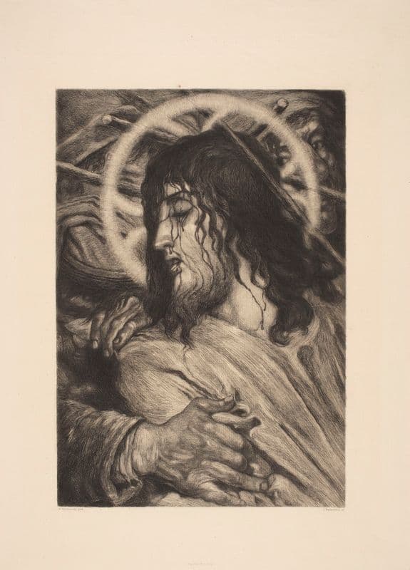Christ Martyred, state III as a canvas print