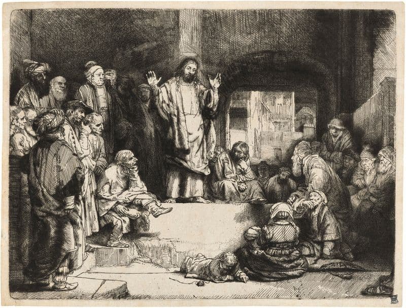 Christ preaching (‘La Petite Tombe’) (circa 1657) as a canvas print