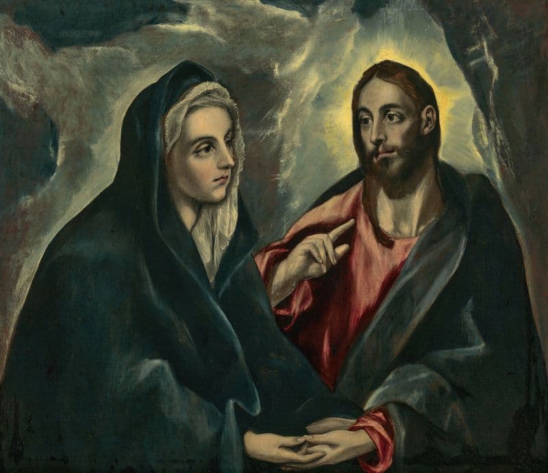 Christ taking leave of His Mother as a canvas print