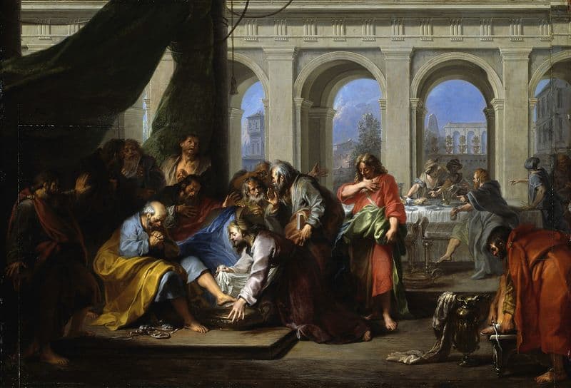Christ Washing the Feet of His Disciples as a canvas print