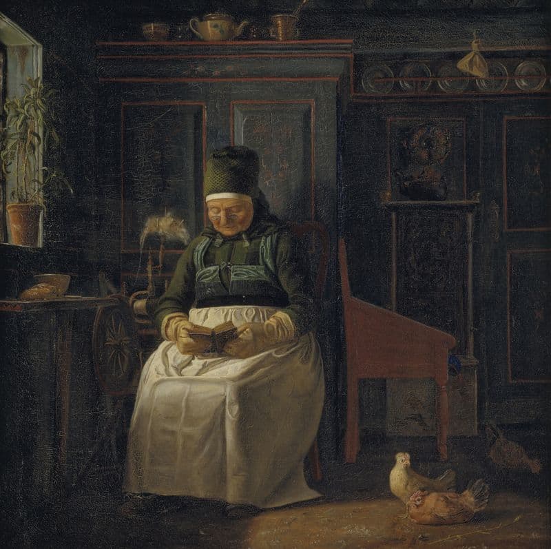 Christmas Morning in a Farmhouse (1846 – 1847) as a canvas print