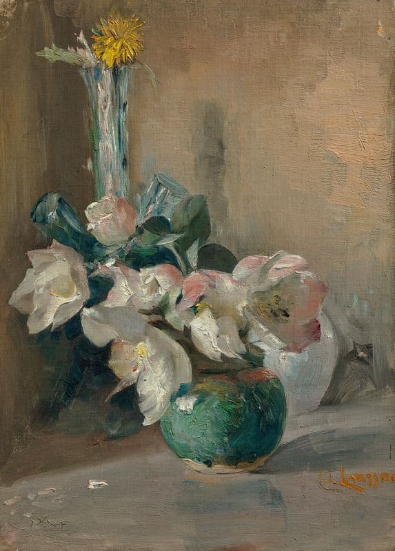 Christmas rose as a canvas print