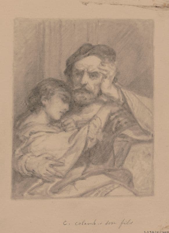 Christopher Columbus and his Sick Son as a canvas print