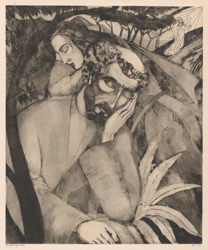 Christus op de Olijfberg as a canvas print