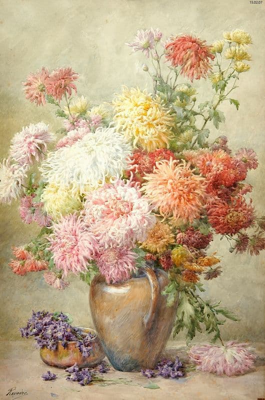 Chrysanthèmes (before 1902) as a canvas print