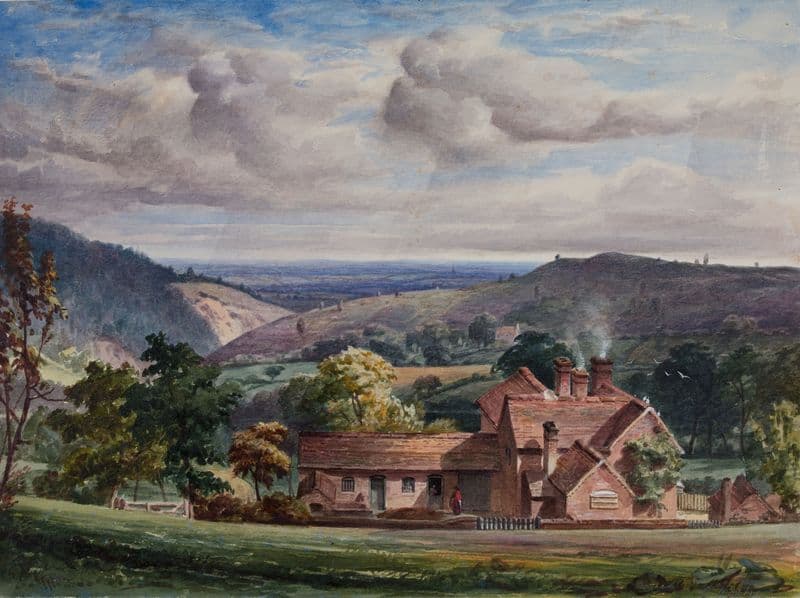 Church Hill Cottage, Bromsgrove, Lickey (1850-1880) as a canvas print