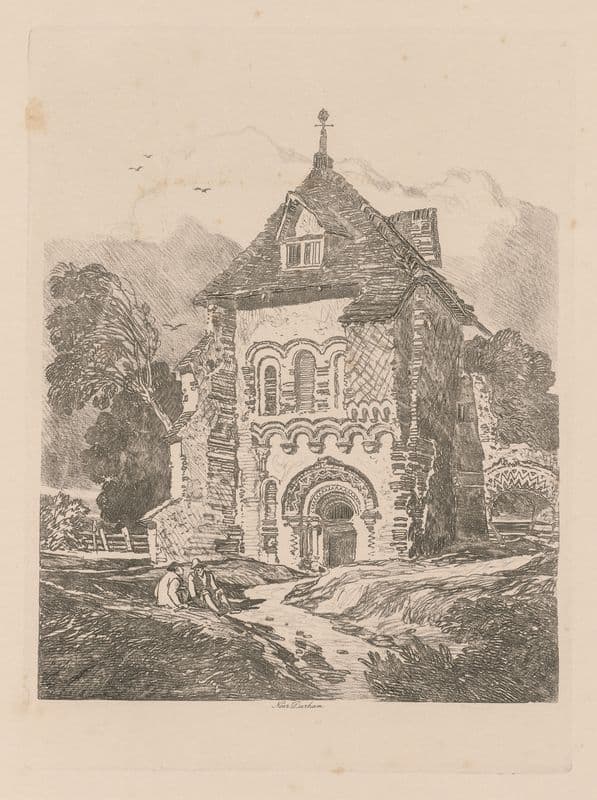 Church near Durham as a canvas print