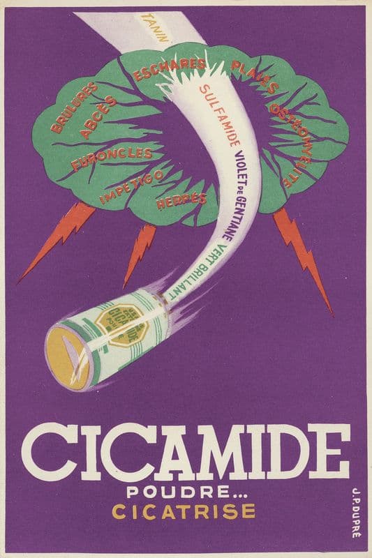 Cicamide (1910-1950) as a canvas print