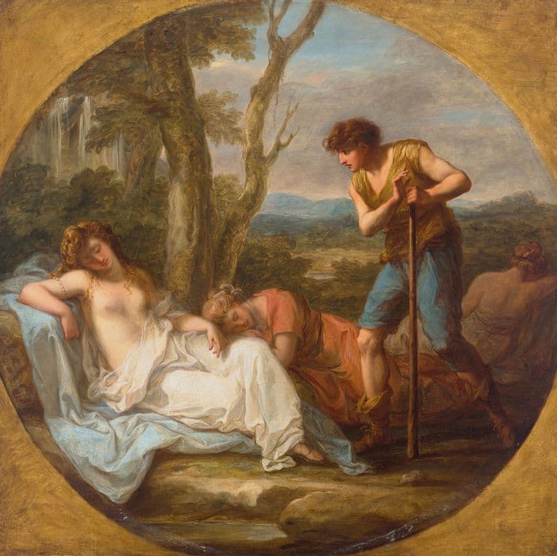 Cimon and Iphigenia as a canvas print