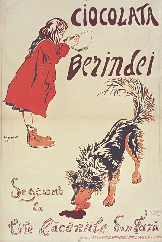 Ciocolata Berindei. Segaseste la lete lacaniile Sin Tara affiche as a canvas print