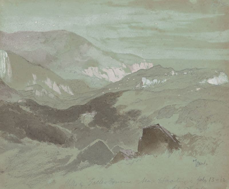 Cliffs of Ecclesbourne Near Hastings as a canvas print