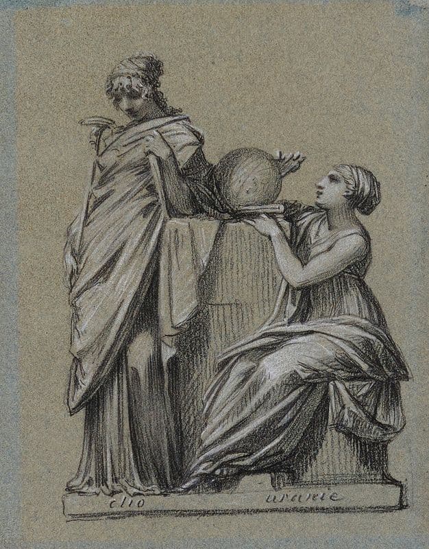 Clio et Uranie as a canvas print