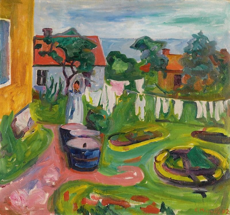 Clothes On A Line In Åsgårdstrand as a canvas print