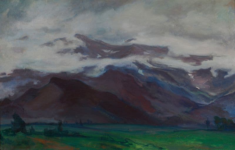 Clouds over flatland below the Tatra Mountains (circa 1908) as a canvas print