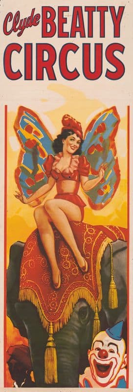 Clyde Beatty Circus (1940-1950) as a canvas print