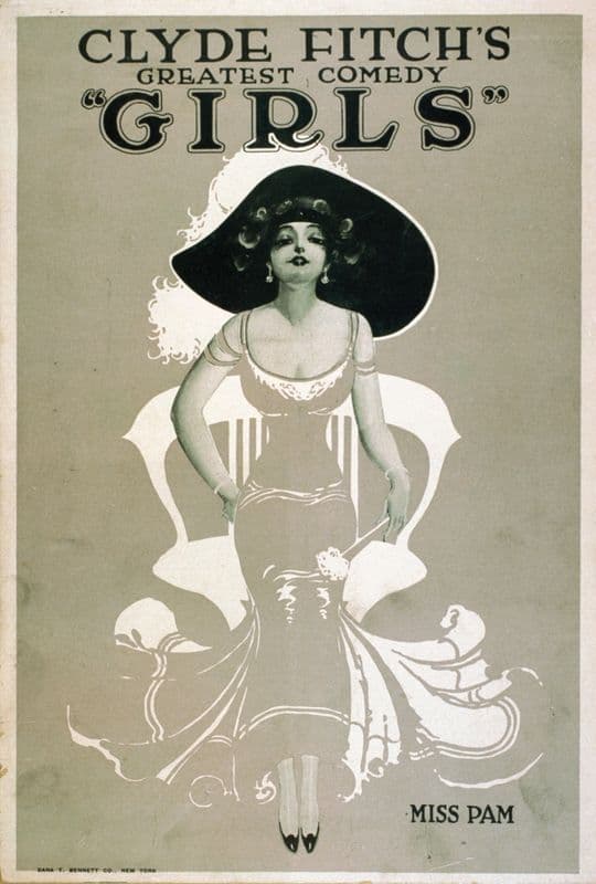 Clyde Fitch’s greatest comedy, ‘Girls’ as a canvas print