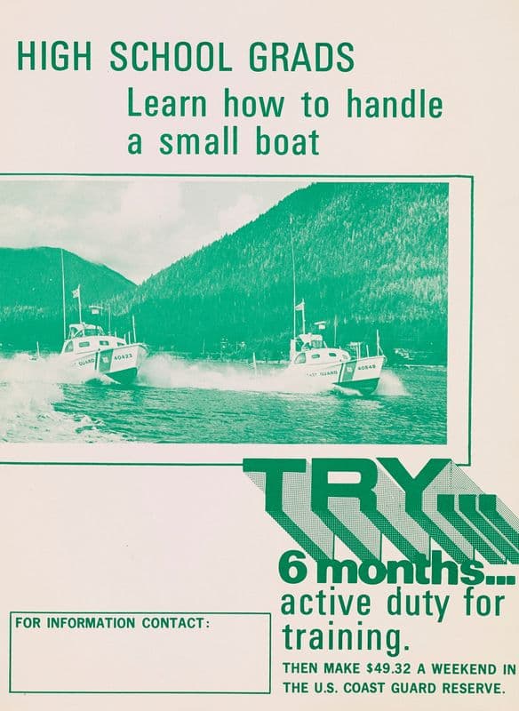 Coast Guard Recruiting Poster as a canvas print