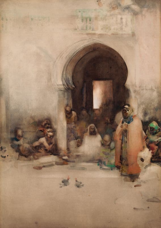 Cock Fight as a canvas print