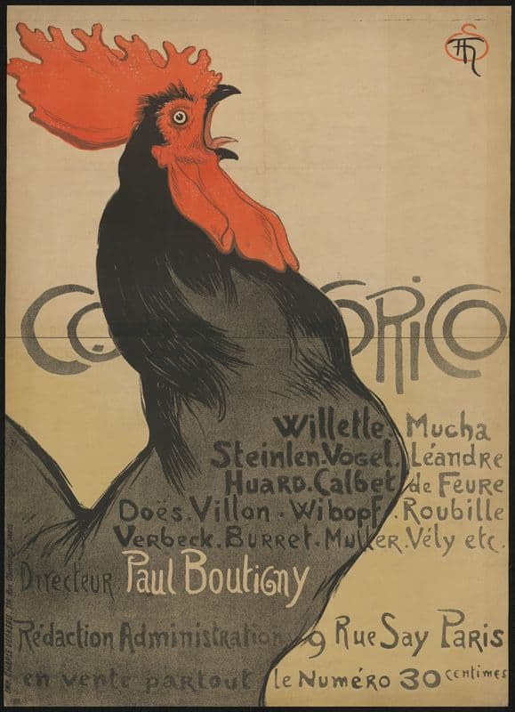 Cocorico (Zeitschrift-Werbung) as a canvas print