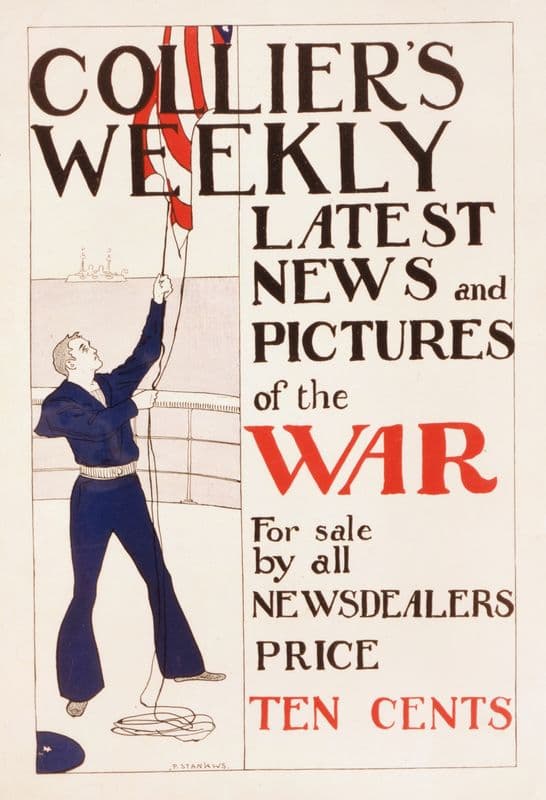 Collier’s weekly latest news and pictures of the war for sale by all newsdealers as a canvas print