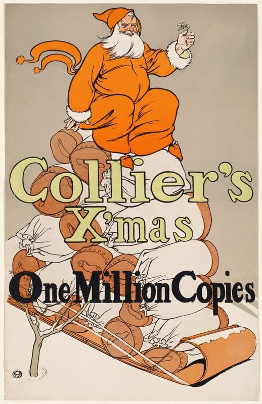Collier’s X’mas, one million copies (1890-1920) as a canvas print