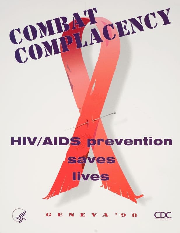 Combat complacency: HIV & AIDS prevention saves lives as a canvas print