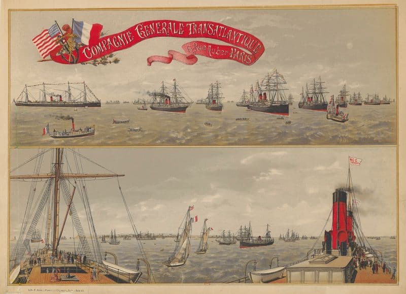 Compagnie Générale Transatlantique, 6, rue Auber Paris as a canvas print