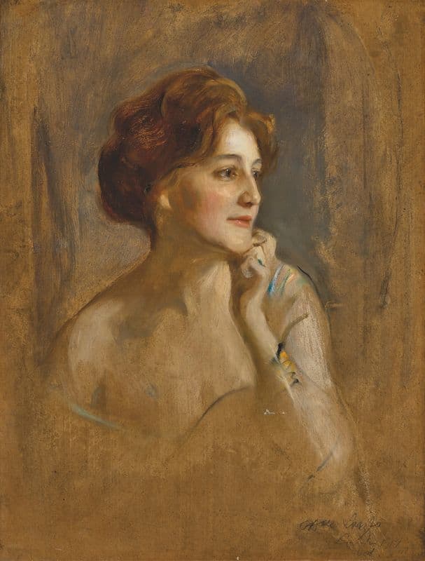 Comtesse Robert de Pourtalès, née Marie Elisabeth van Rijck as a canvas print
